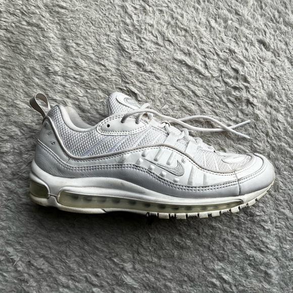 Nike Air Max 98 “triple white” sz 9 - Picture 2 of 5